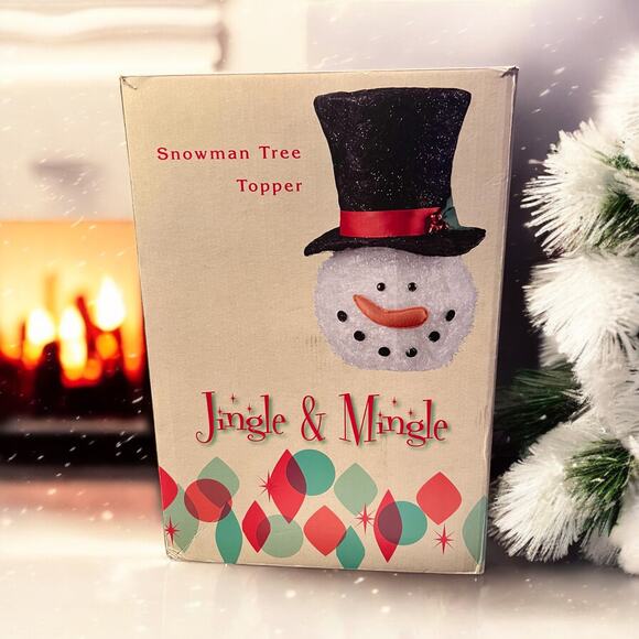 Snowman Tree Topper w Box-Vintage Cracker Barrel Exclusive-Christmas-Holiday - Picture 2 of 7